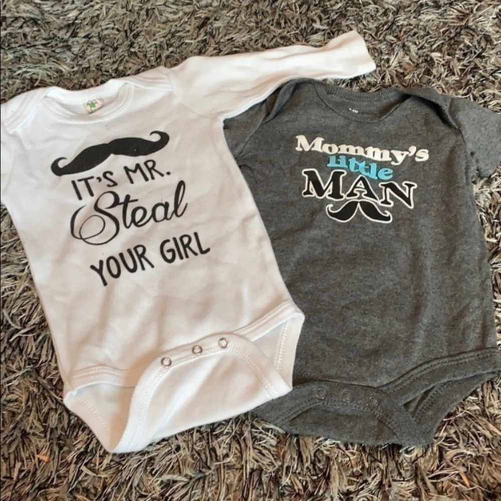 Mustache baby bundle 3-6 months.